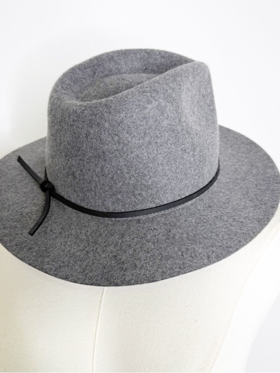 Brixton Gray Wool Fedora Hat Size Small 56cm Wide Brim Rancher Style main image 3